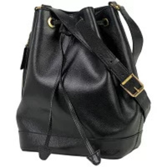 Celine Handbags - Celine shoulder bag crossbody drawstring leather black